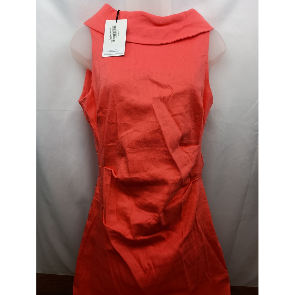Sara Campbell nwt Small linen sleeveless coral maxi dress party cocktail